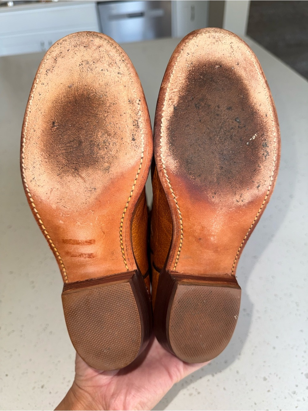 Vintage 1970s Frye Women's Tan Leather Western Heeled Boots - Picture 11 of 12